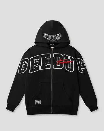 Geedup Team Logo x Trapstar Signature Jacket 'Black White Red'